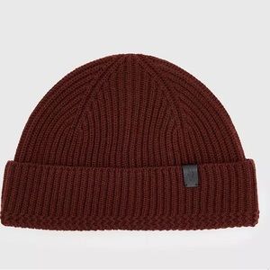 ALLSAINTS MERINO 100% maroon beanie